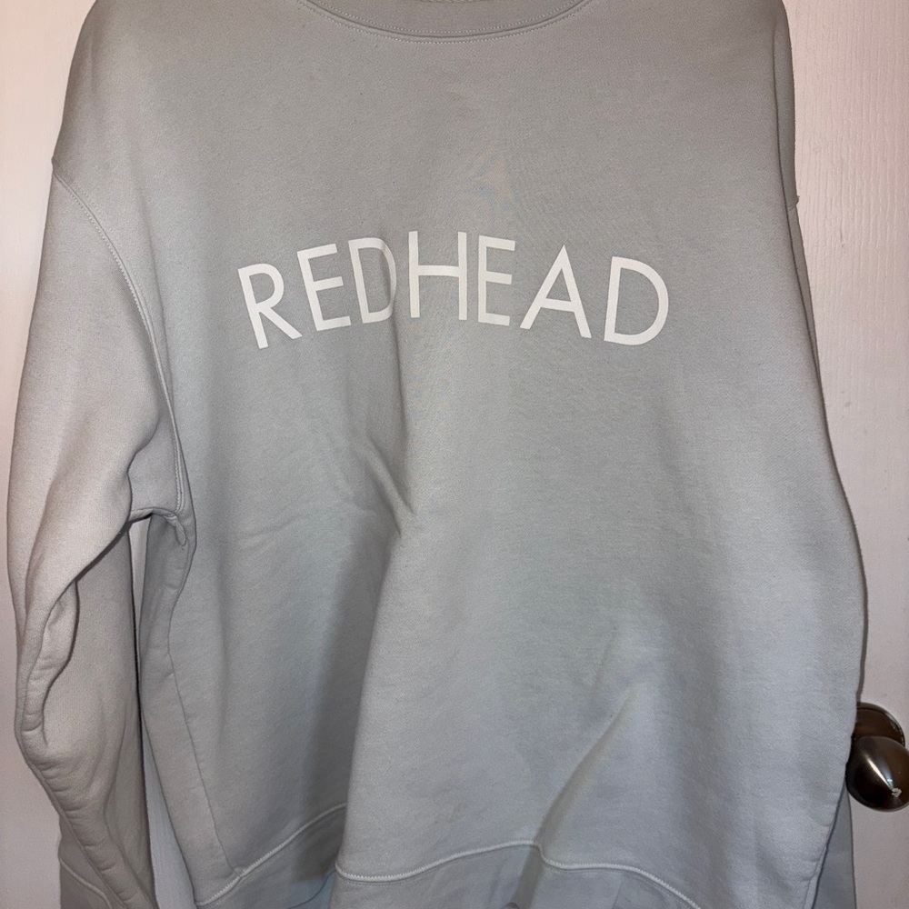 Brunette The Label Blue Sweatshirt Cozy Crew Neck